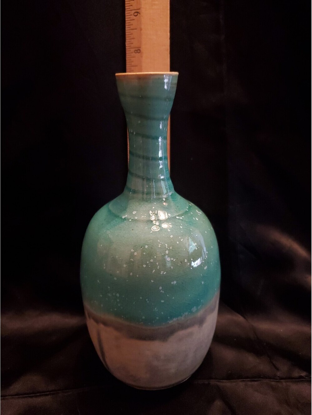 Signed Pottery Narrow Neck Vase